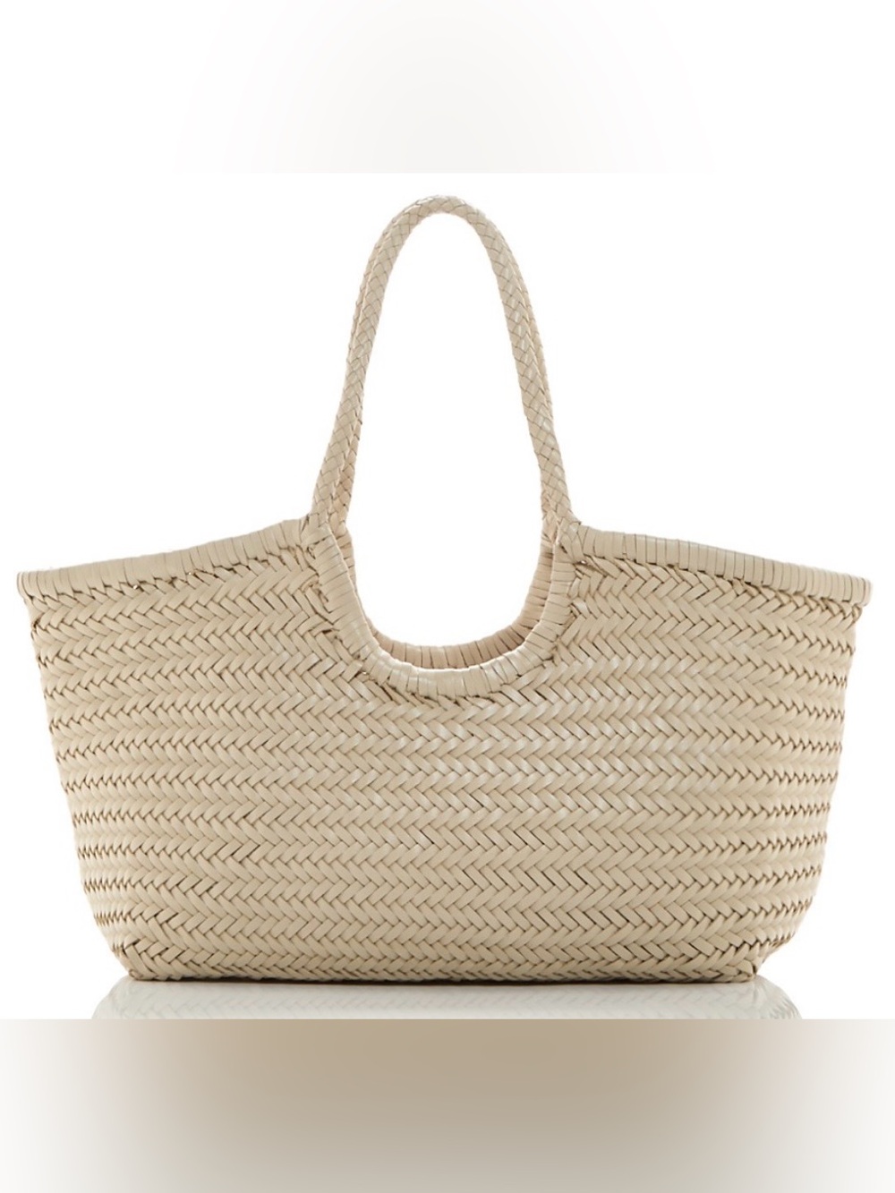 DRAGON DIFFUSION Pearl Leather Woven Nantucket Big Bag